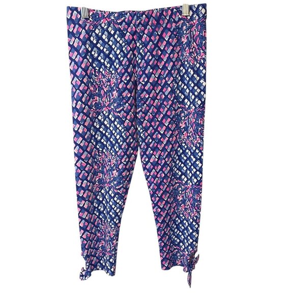 Lilly Pulitzer Girls Leggings Size XL (12-14) Colorful Beachcore Tie Hem Pants - Picture 1 of 9